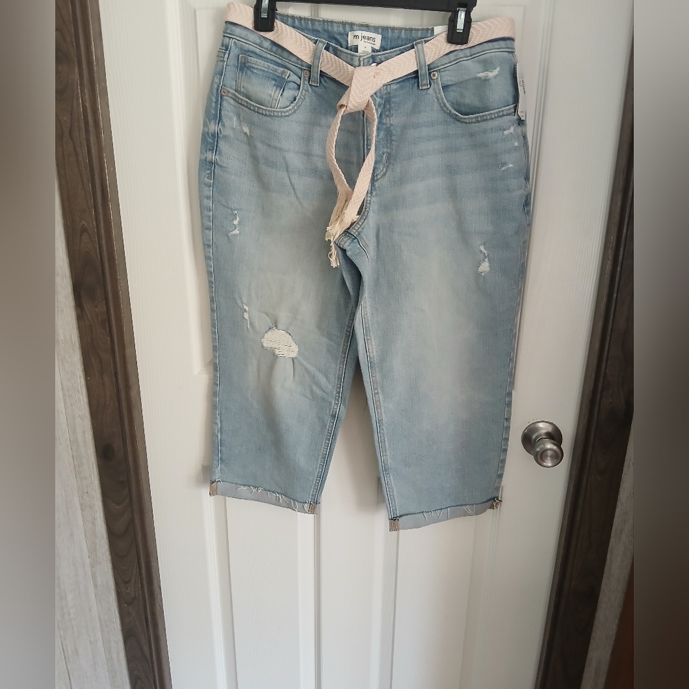New Maurice’s 21” Straight Crop Jeans Size 12 New With Tags